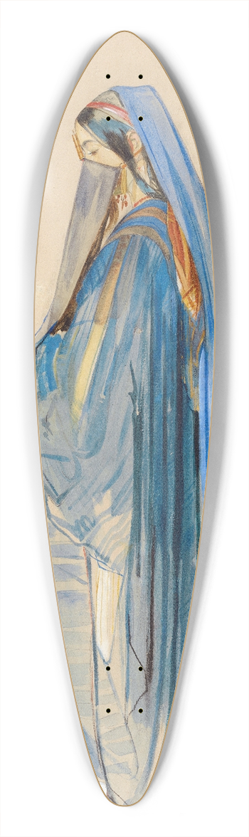 John Frederick Lewis - A Young Turkish Woman 39.3 inch art pintail longboard deck