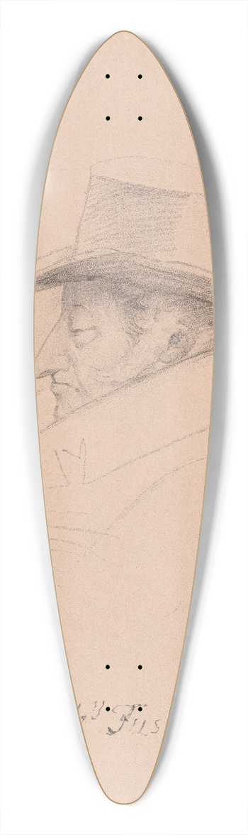 John Frederick Lewis - Henry Fuseli 39.3 inch art pintail longboard deck