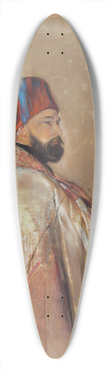 John Frederick Lewis - Portrait of General Jochmus Pasha, circa 1841 39.3 inch art pintail longboard deck