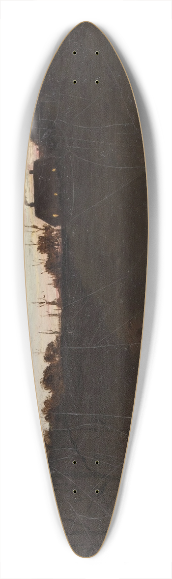 John Frederick Peto - Nocturne 39.3 inch art pintail longboard deck