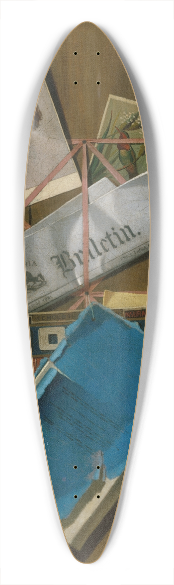 John Frederick Peto - Old Souvenirs 39.3 inch art pintail longboard deck