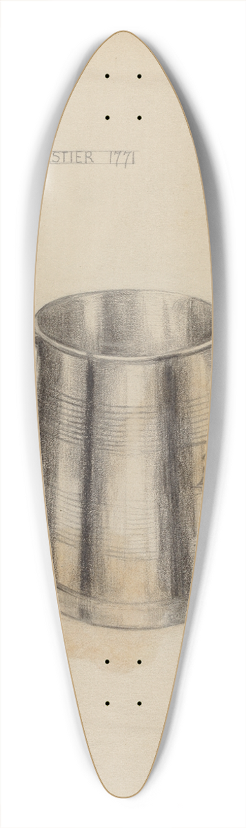 John Garay - Silver Mug 39.3 inch art pintail longboard deck