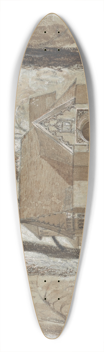 John Gendall - Fulham Palace, Porters Lodge 39.3 inch art pintail longboard deck