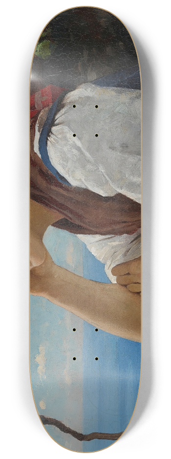 Charles Sprague Pearce - The red kerchief 8.25 inch art skate deck