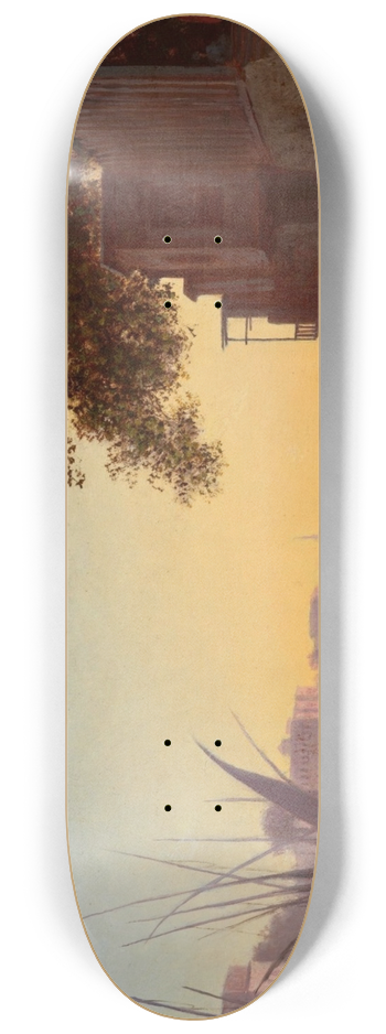 Charles Thodore Frre - Dhows on the Nile 8.25 inch art skate deck