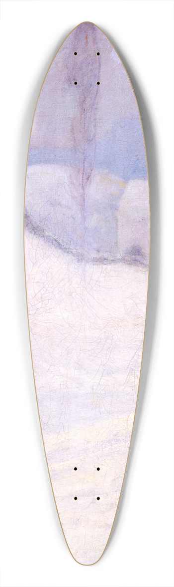 John Henry Twachtman - Round Hill Road 39.3 inch art pintail longboard deck