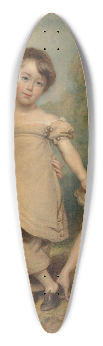 John Hoppner - Portrait of the Hughes-Hallett children 39.3 inch art pintail longboard deck