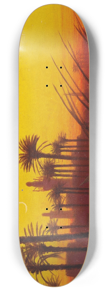 Charles Thodore Frre - Sunset over the Nile 8.25 inch art skate deck