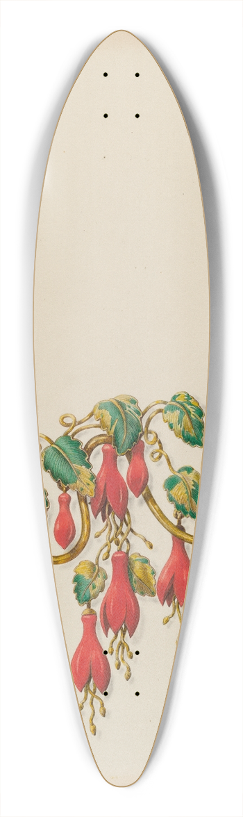John H. Tercuzzi - Brooch 39.3 inch art pintail longboard deck