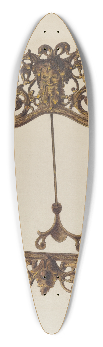 John H. Tercuzzi - Mirror Frame 39.3 inch art pintail longboard deck