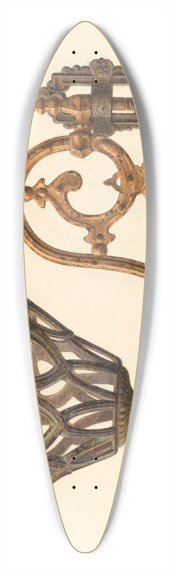 John H. Tercuzzi - Swinging Lamp Bracket 39.3 inch art pintail longboard deck