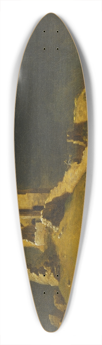 John Inigo Richards - Corfe Castle, Dorset 39.3 inch art pintail longboard deck