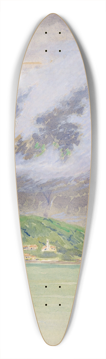 John Ireland Howe Downes - Clearing Weather 39.3 inch art pintail longboard deck