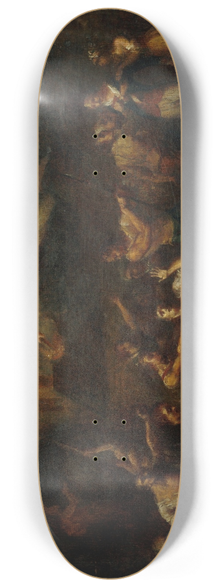 Charles Thvenin - Mort de M. de Pelleport qui sinterposait pour sauver M. de Losme, officier de la Bastille, devant lHtel de Ville, le 14 juillet 1789 (Rvolution) 8.25 inch art skate deck