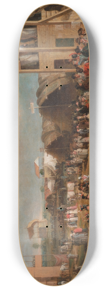 Charles Turner - An Extensive View of the Oxford Races 8.25 inch art skate deck