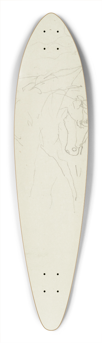 John La Farge - Achilles and Xanthus 39.3 inch art pintail longboard deck