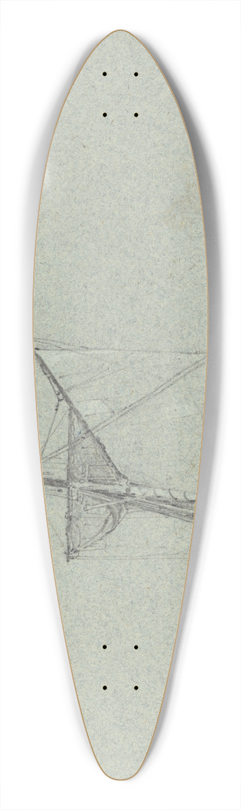 John Linnell - A Barge 39.3 inch art pintail longboard deck