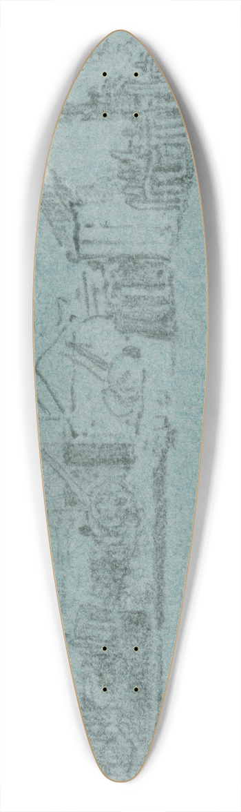 John Linnell - Near Edgware Road, London 39.3 inch art pintail longboard deck