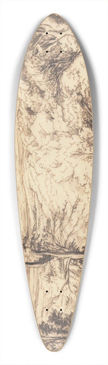John Linnell - Woodcutters in a Forest 39.3 inch art pintail longboard deck