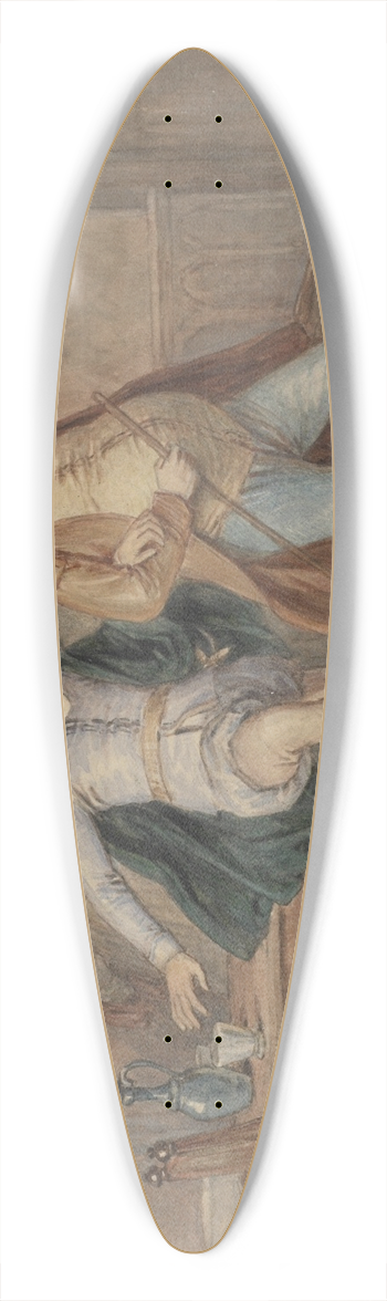 John Massey Wright - Twelfth Night 39.3 inch art pintail longboard deck
