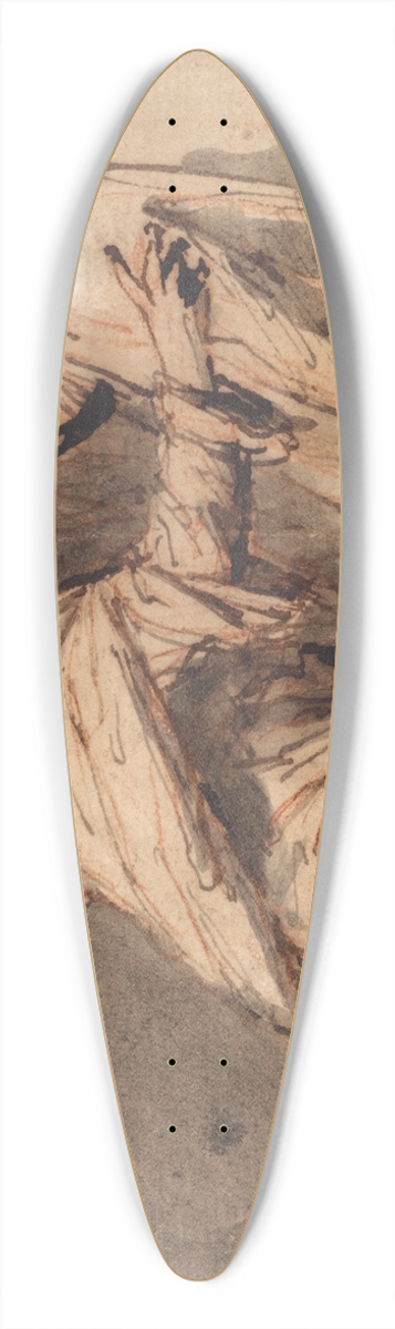 John Michael Rysbrack - Penitent Magdalene 39.3 inch art pintail longboard deck