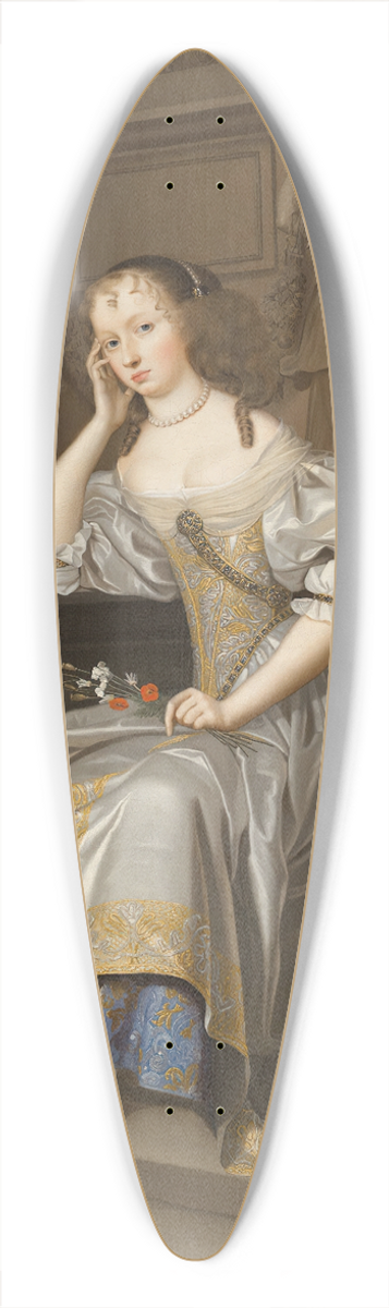 John Michael Wright - A posthumous portrait of Elizabeth, Countess of Westmorland 39.3 inch art pintail longboard deck