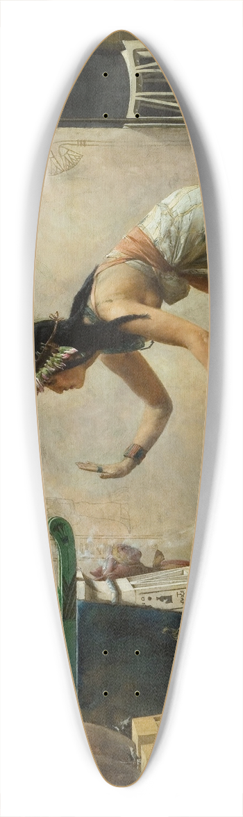 John Reinhard Weguelin - The Obsequies of An Egyptian Cat 39.3 inch art pintail longboard deck