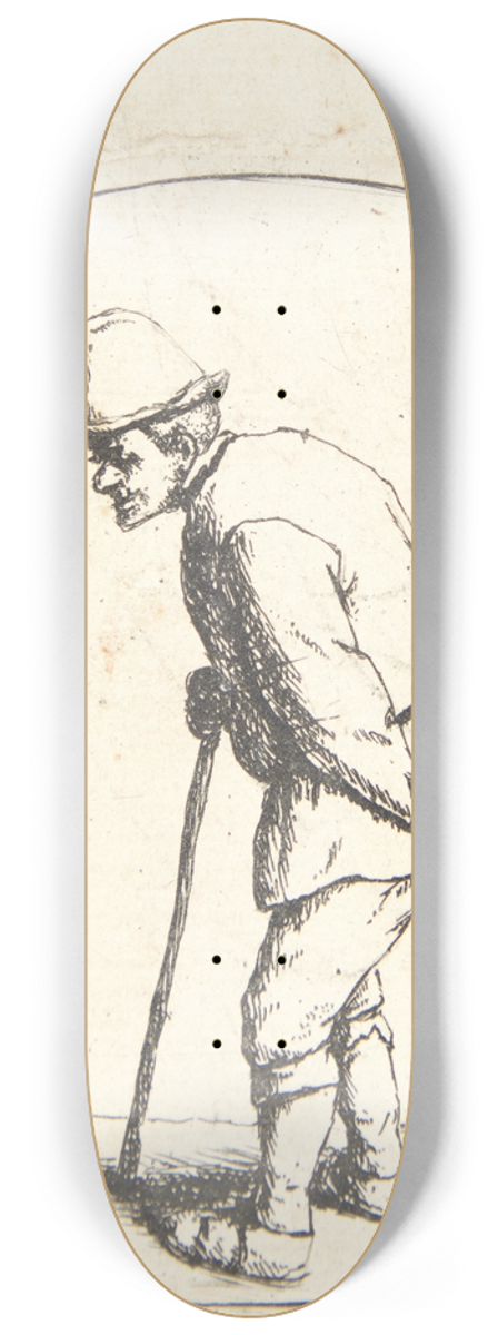 Adriaen van Ostade - Bonde med krum ryg 8.25 inch art skate deck