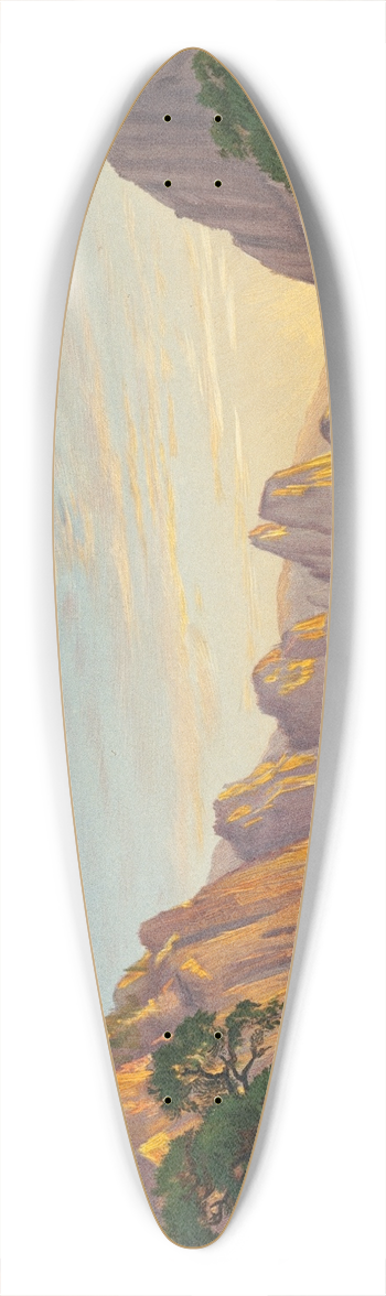 John Ross Key - Yosemite Valley, Looking West 39.3 inch art pintail longboard deck