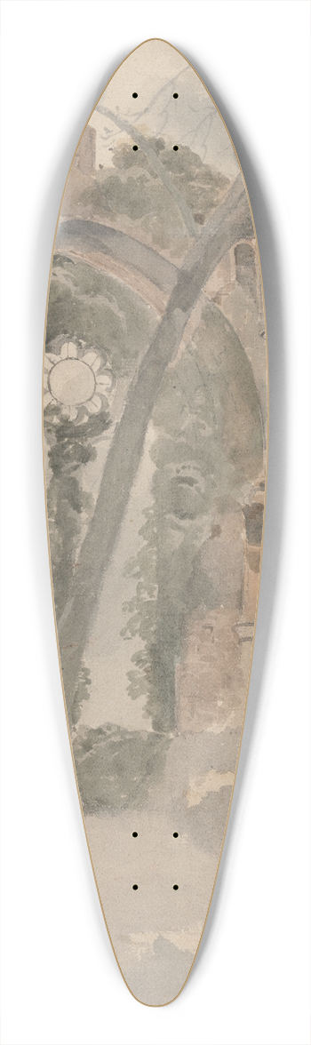 John Samuel Hayward - Netley Abbey, the East Window 39.3 inch art pintail longboard deck