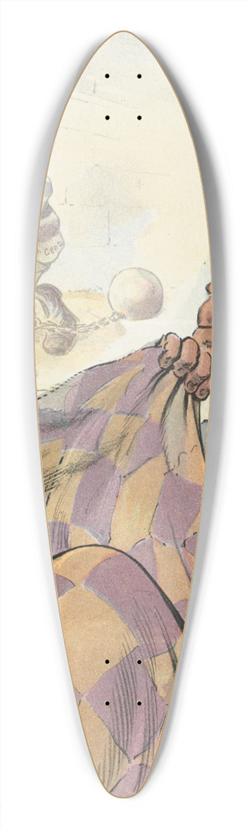 John Samuel Pughe - The trust promoters nightmare 39.3 inch art pintail longboard deck