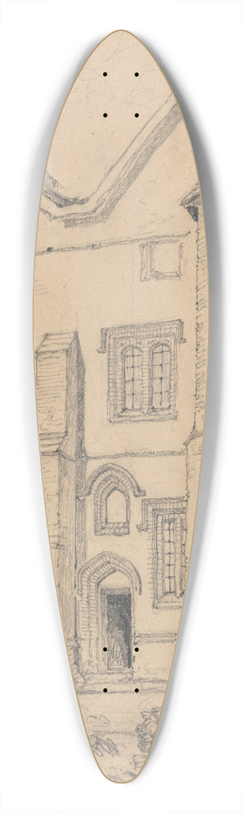 John Sell Cotman - Upwell Rectory, Norfolk 39.3 inch art pintail longboard deck
