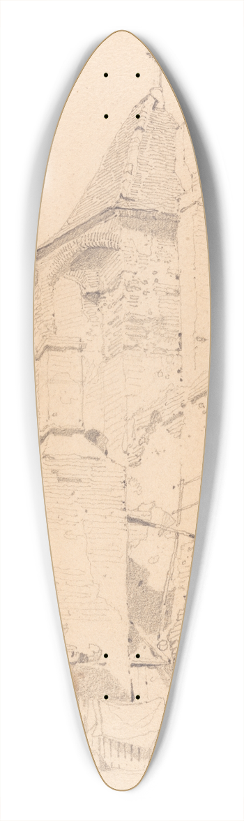 John Sell Cotman - Yarmouth, the North-west Tower 39.3 inch art pintail longboard deck