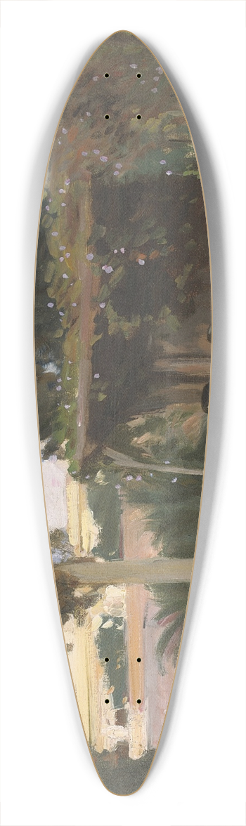 John Singer Sargent - A shaded pathway in the Orient 39.3 inch art pintail longboard deck