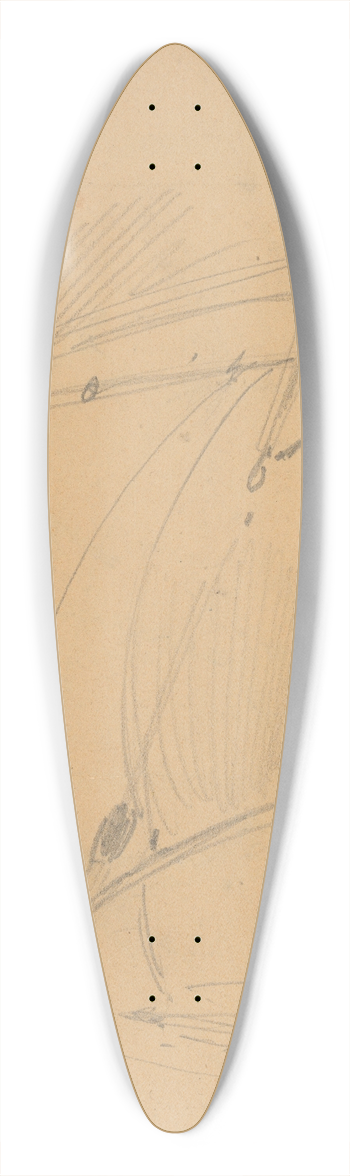 John Singer Sargent - Sails 39.3 inch art pintail longboard deck
