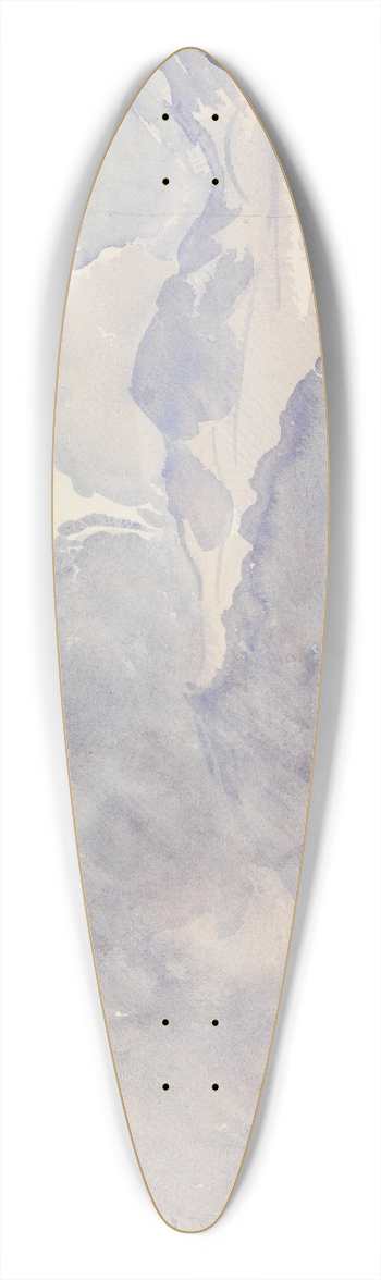 John Singer Sargent - Sky and Mountains 39.3 inch art pintail longboard deck