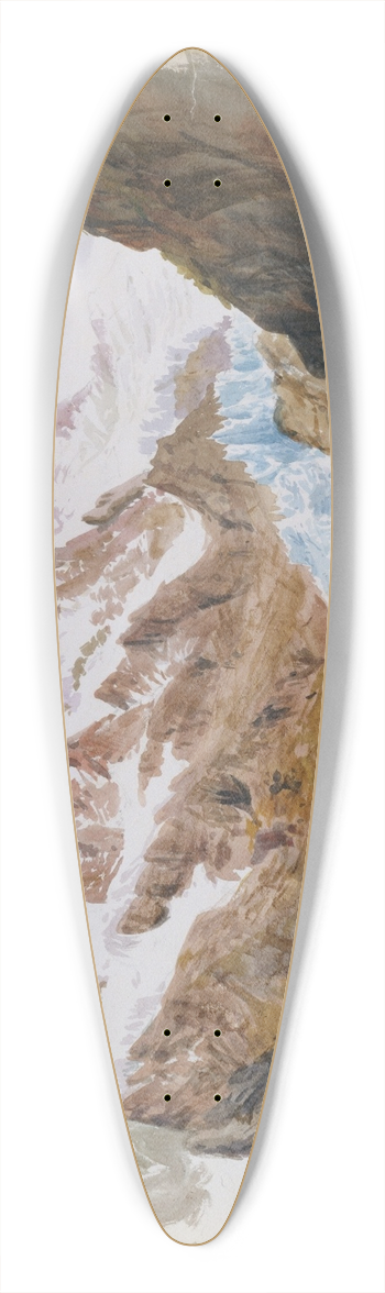 John Singer Sargent - Splendid Mountain Watercolours Sketchbook  Cover 39.3 inch art pintail longboard deck