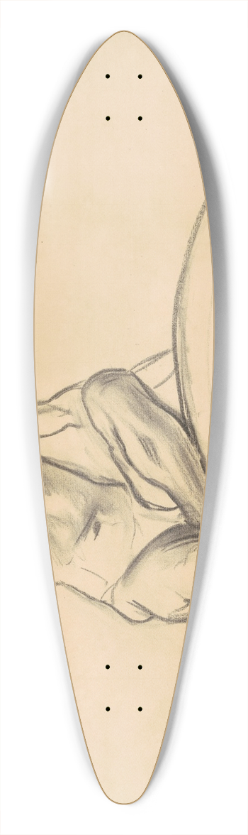 John Singer Sargent - Study for Figure above Music 39.3 inch art pintail longboard deck