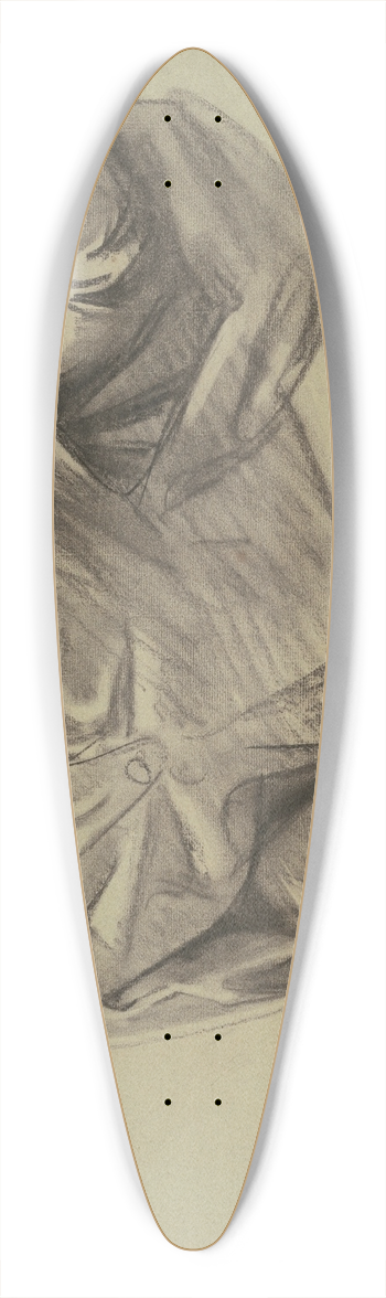 John Singer Sargent - Study for Handmaid of the Lord 39.3 inch art pintail longboard deck