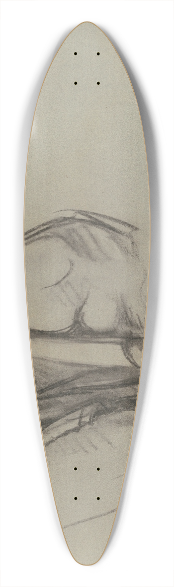 John Singer Sargent - Study of Adam for the Fifteen Mysteries of the Rosary 39.3 inch art pintail longboard deck