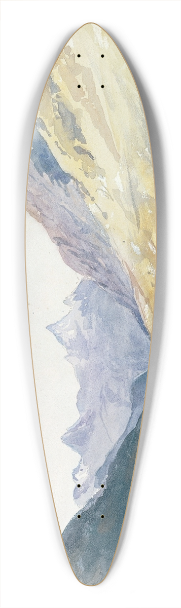 John Singer Sargent - Summit of Bernina Pass 39.3 inch art pintail longboard deck