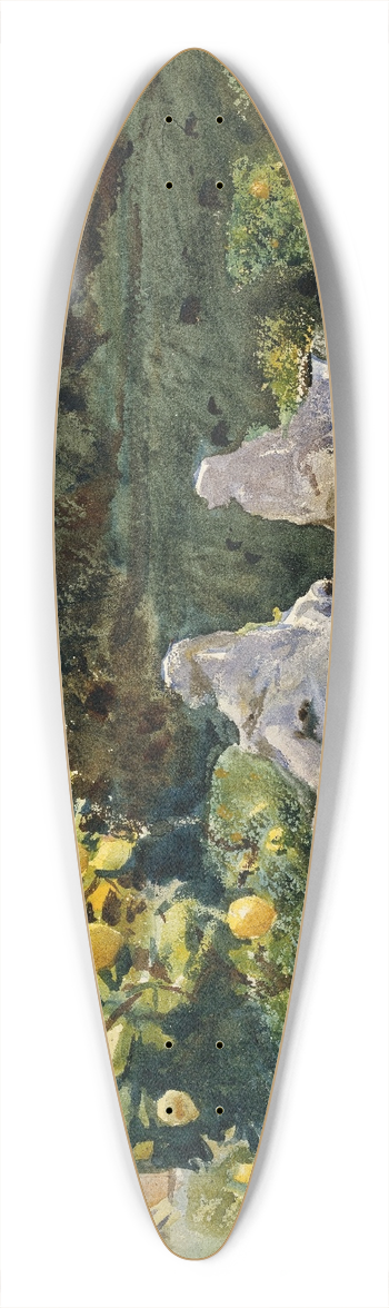 John Singer Sargent - Villa di Marlia, Lucca; A Fountain 39.3 inch art pintail longboard deck