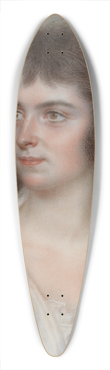 John Smart - Portrait of a Young Lady, probably the artists daughter Anna Maria Woolf 39.3 inch art pintail longboard deck