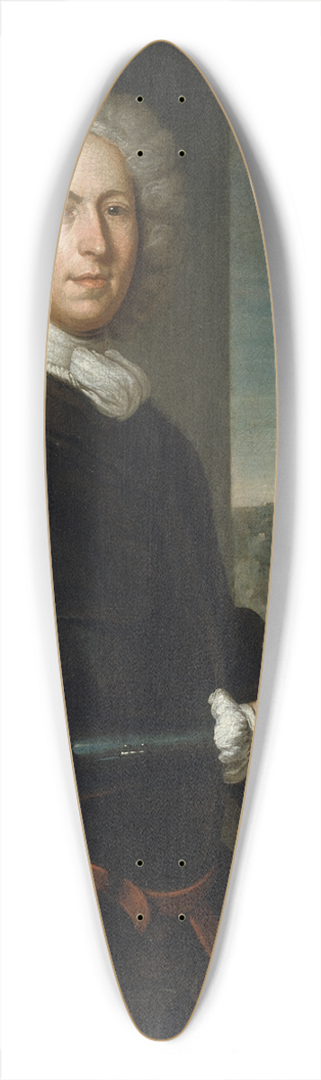 John Smibert - Portrait of Major General Paul Mascarene 39.3 inch art pintail longboard deck