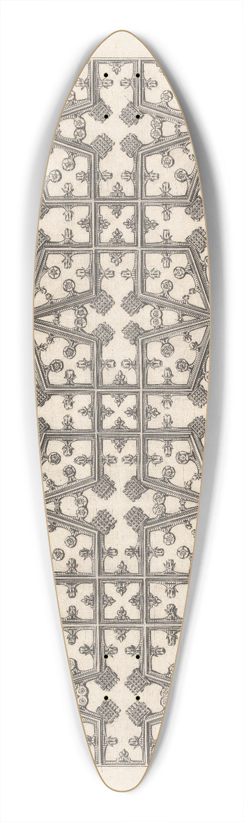 John Thomas Smith - Ceiling of the Star Chamber 39.3 inch art pintail longboard deck