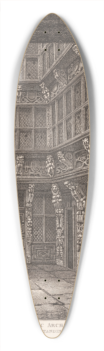 John Thomas Smith - Domestic Architecture, A Magnificent Mansion Lately Standing in Hart Street, Crutched Friars 39.3 inch art pintail longboard deck