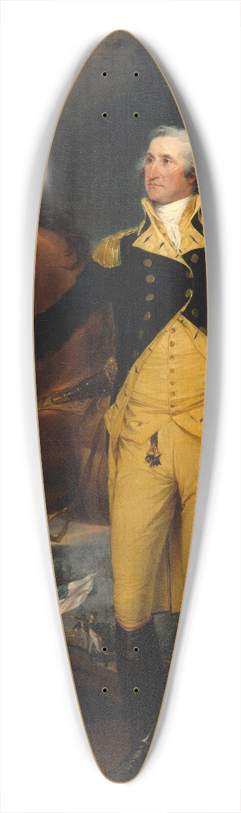 John Trumbull - George Washington before the Battle of Trenton 39.3 inch art pintail longboard deck