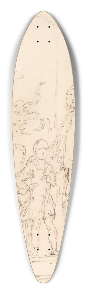 John Vanderbank - Family Group 39.3 inch art pintail longboard deck