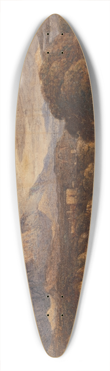 John Varley - Mountainous Landscape with Lake 39.3 inch art pintail longboard deck
