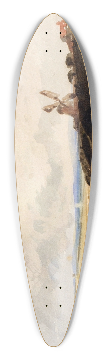 John Varley - Small Landscape (Dutch) 39.3 inch art pintail longboard deck